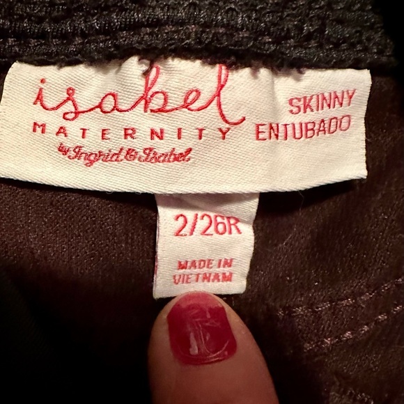 Isabel maternity size 2/26 burgundy corduroy skinny pants. - Picture 7 of 8